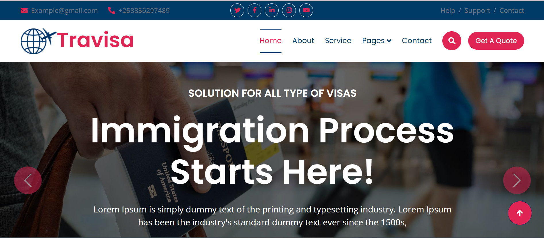 JBM - Visa & Immigration Website Template
