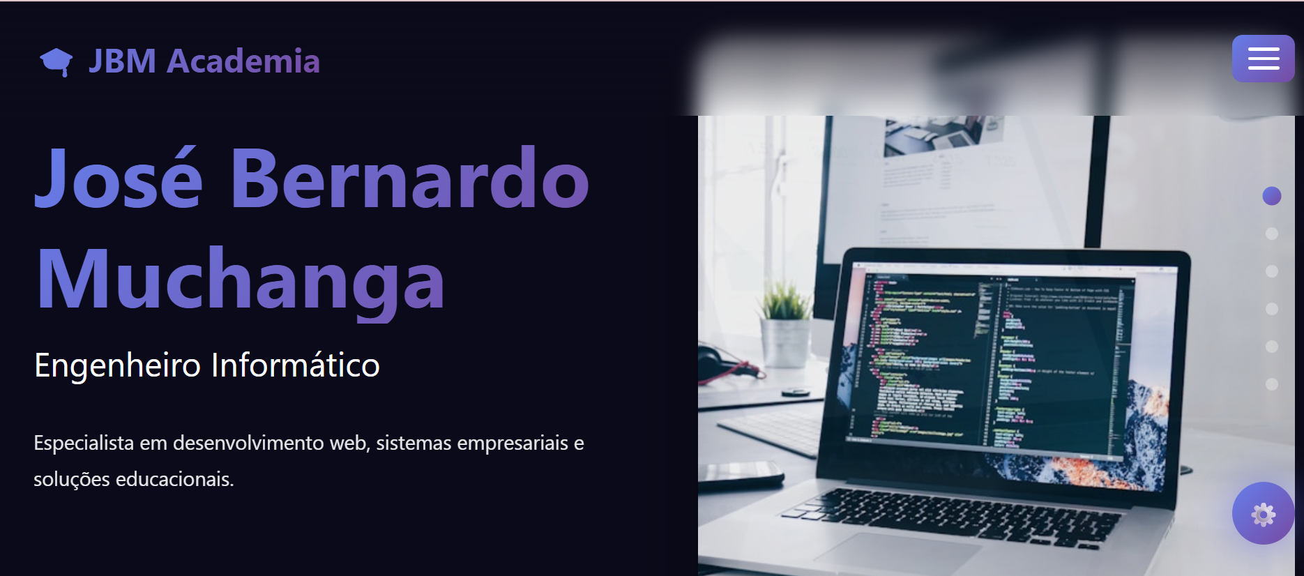 Portfólio Profissional scrol site